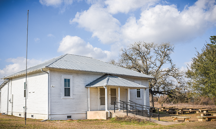 The 125-year-old Rosanky Community Center received essential renovations thanks to a CDPP grant in 2020.