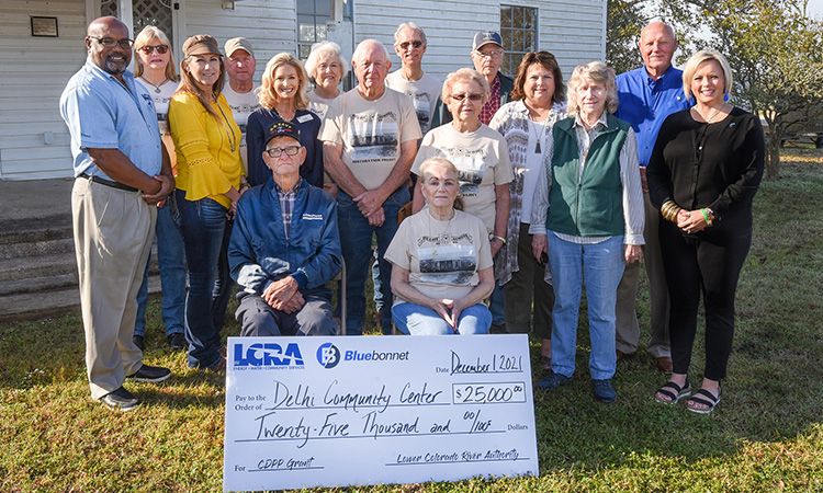 Bluebonnet, LCRA award $25,000 grant to Delhi Community Center