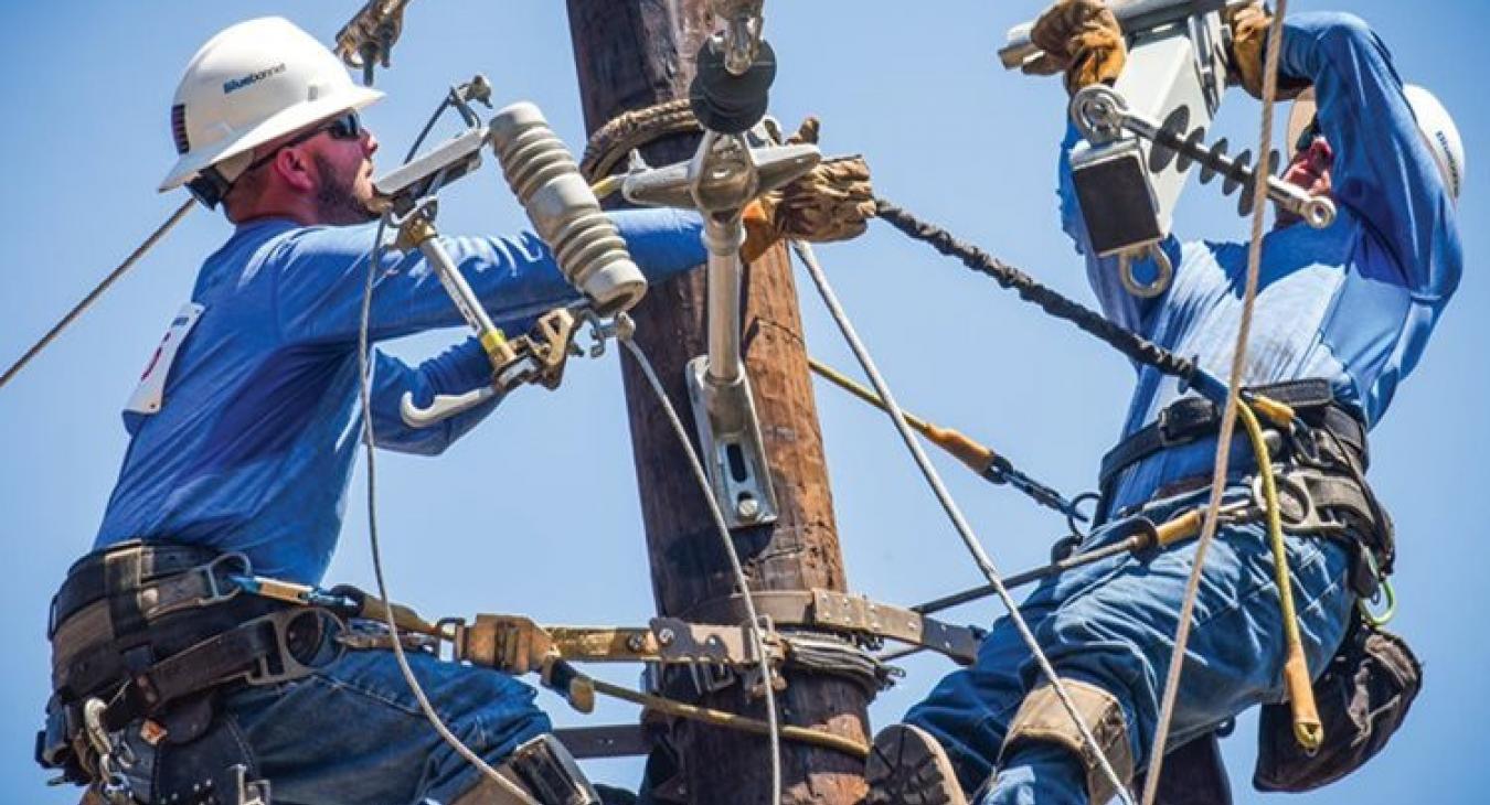 Bluebonnet sends competitors every year to the Texas Lineman’s Rodeo, scheduled this year for July 21. Photo by Sarah Beal