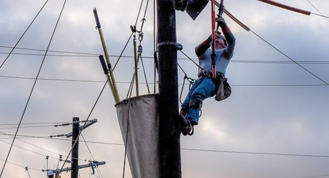 Bluebonnet’s journeyman team of Danny Bolding, Jeffrey Bolding and Chris Rivera (not pictured in photo) compete in a ‘mystery’ event, in which they are not told the nature of their task until moments before the clock starts. Photo by Sarah Beal