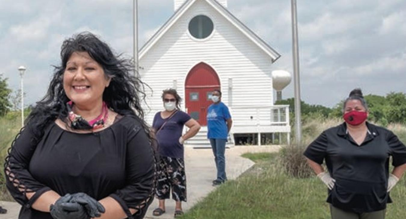 Monique Celedon, a Realtor and community volunteer, started a busy food pantry in Manor that operates out of St. Mary Magdalene Episcopal Church. It gives out hot meals and distributes large boxes of food to those in need. (Ralph Barrera photo)